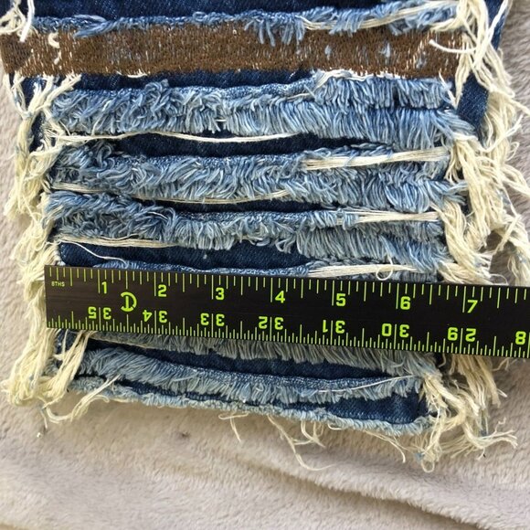 Mnml Men's Jeans Size 33 Distressed Frayed Denim Cotton Blue - Picture 5 of 16